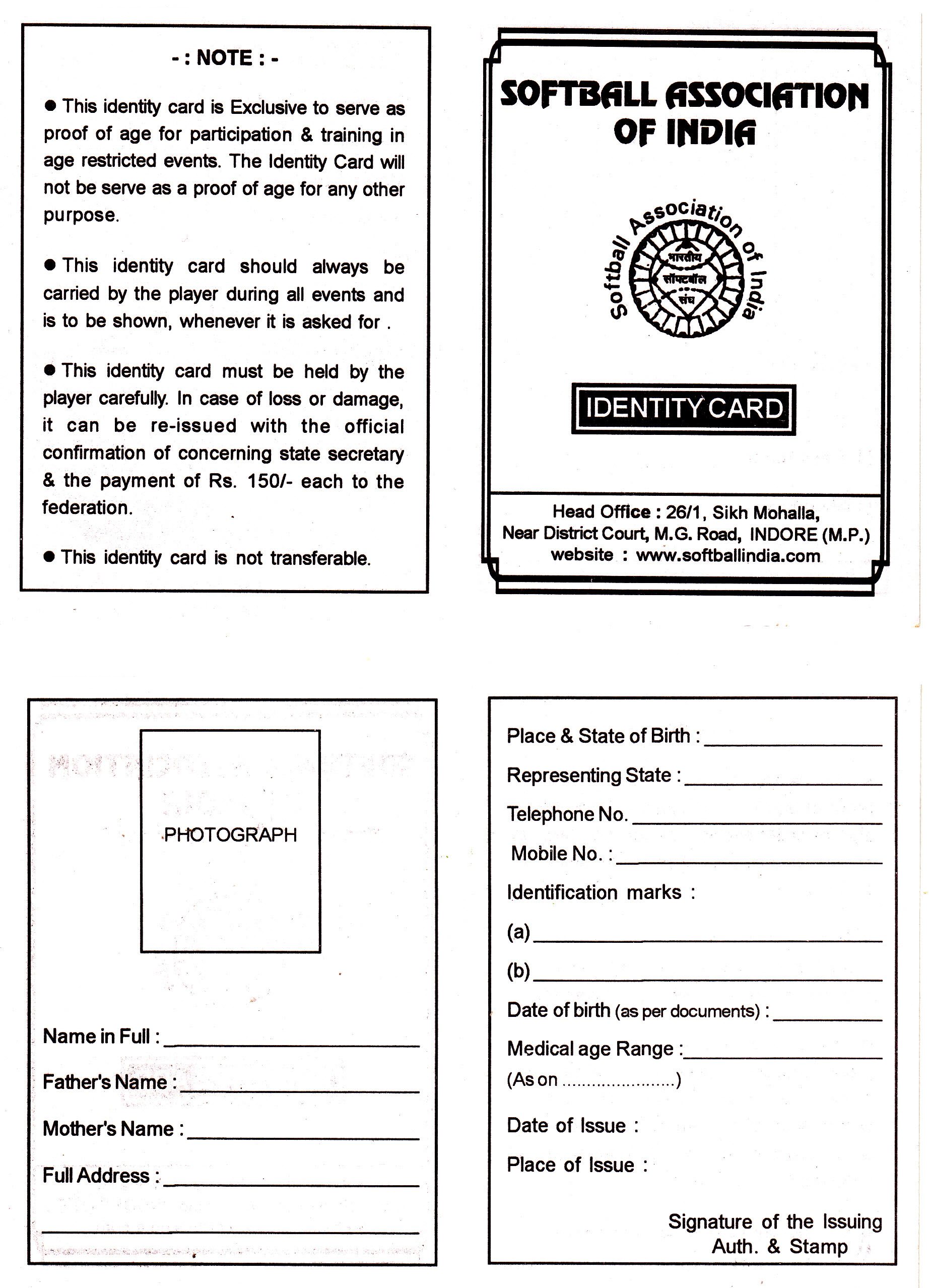 Player Identity Card